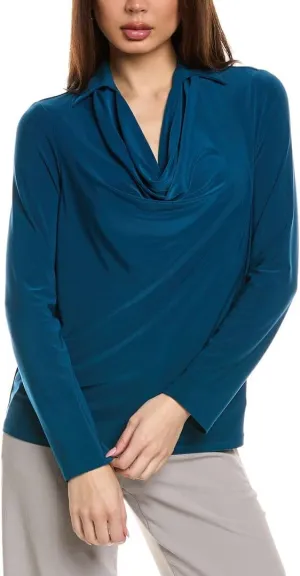 Women's Silky Knit Cowl Neck Top