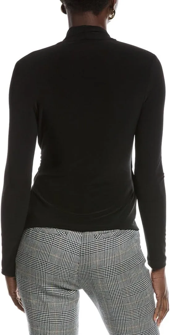 Women's Silky Knit Fitted Wrap Top