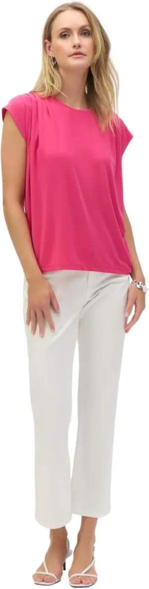 Women's Silky Knit Short Sleeve Straight Top