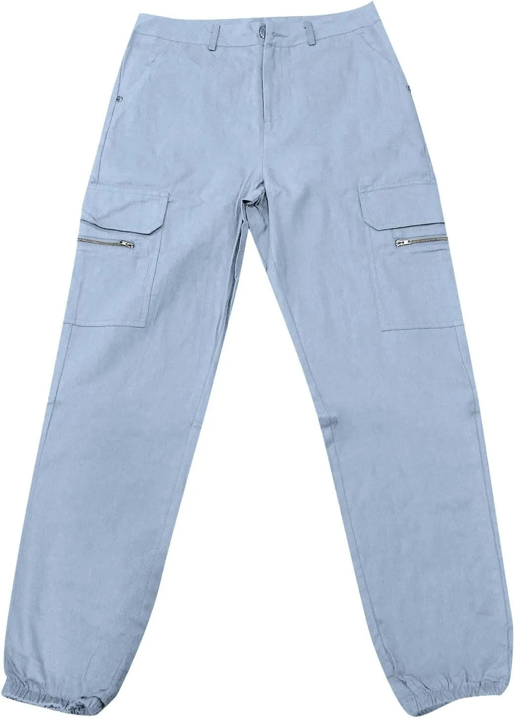 Womens Skinny Cargo Jeans with Pockets Mid Waist Flap Pocket Motorcycle Western Cowgirl Trousers Slim Fit Denim Pants
