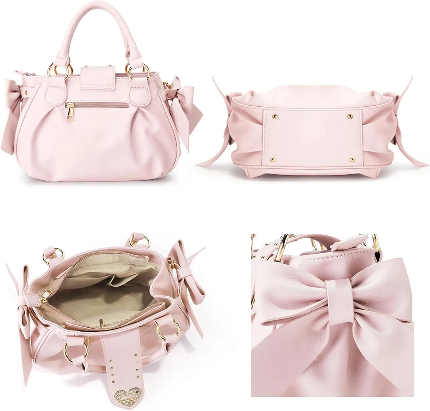 Womens Sweet Lolita Handbags Fashion Ladies Handbags & Shoulder Bags PU Leather Crossbody Bags Top handle Bags