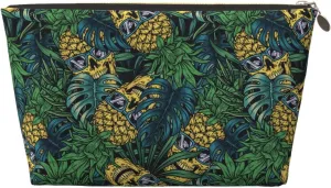 Womens Trapezoid Cosmetic Bags Tropics Leaf Pineapple Makeup Zipper Pouch Bag Organizer Storage pattern145