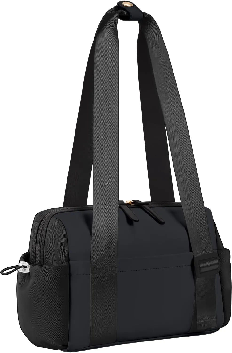 WOOMADA Waterproof Small Gym Bag for Women Mini Duffle Bag with Wet Compartment Cute Workout Yoga Fitness Sport Tote(Black)