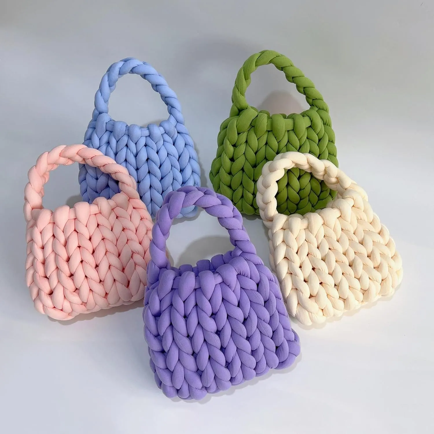 Woven Crochet Handbag for Women - Casual Knit Pouch for Summer Outings