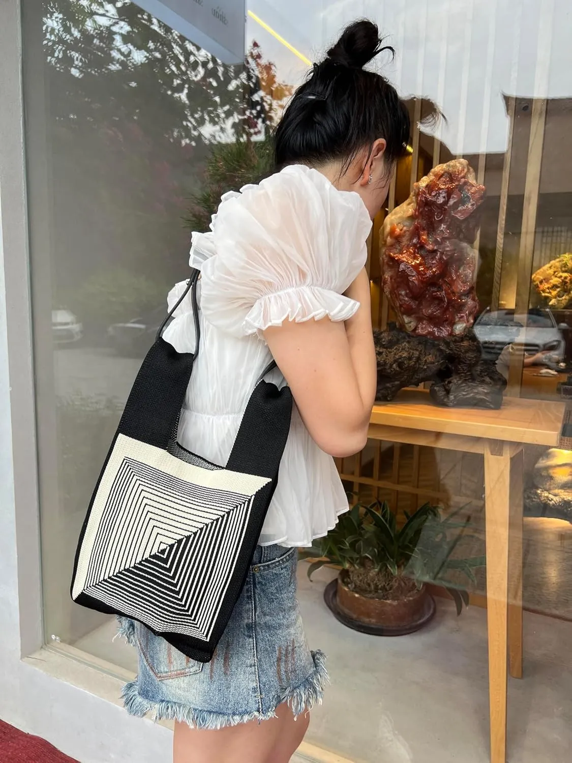 Wrist Handbag for Women Wristlet Handbag Sleeve Knot Pouch Portable Purse Tote Gift Bag