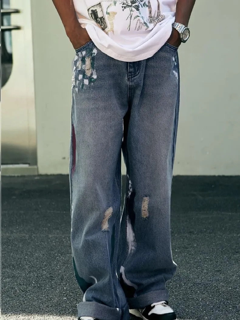 Y2k Baggy Jeans Men Vintage Hip Hop Streetwear Jeans Harajuku Loose Pants Men