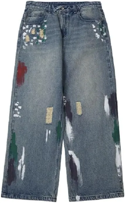 Y2k Baggy Jeans Men Vintage Hip Hop Streetwear Jeans Harajuku Loose Pants Men