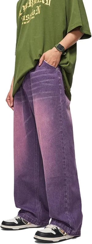 Y2k Baggy Jeans Men Vintage Hip Hop Style Skater Jeans Denim Loose Fit Dance Pants