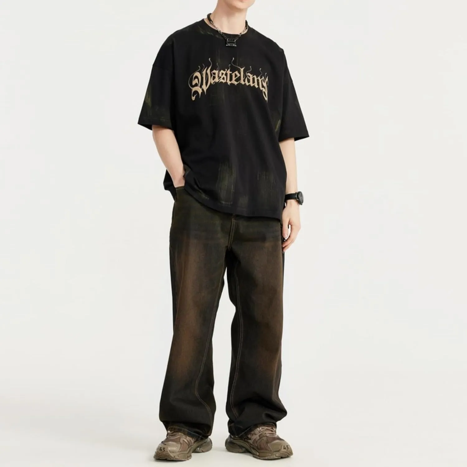 Y2k Baggy Jeans Men Vintage Hip Hop Style Skater Jeans Denim Loose Fit Dance Pants