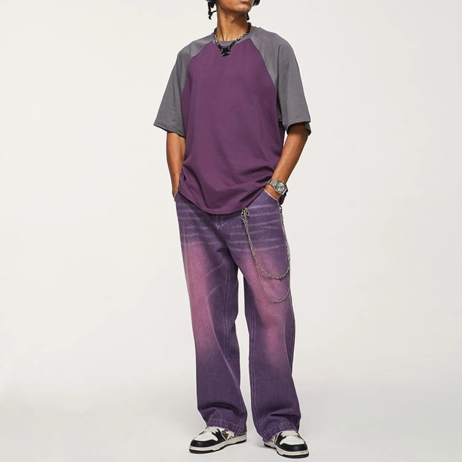 Y2k Baggy Jeans Men Vintage Hip Hop Style Skater Jeans Denim Loose Fit Dance Pants