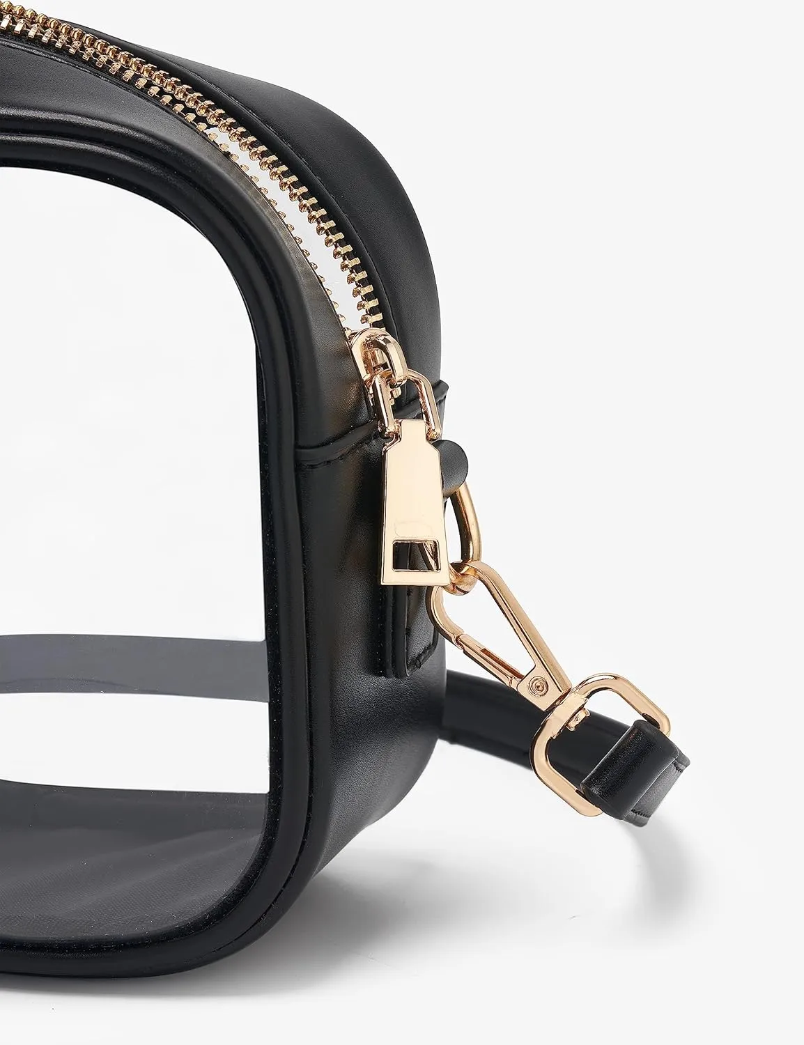 Yarnic Stadium Approved PVC Crossbody Purse - Small Clear Bag with Adjustable Shoulder Strap