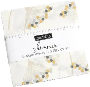 Zen Chic Shimmer Charm Pack 42 5-inch Squares Moda Fabrics 1840PP, Assorted