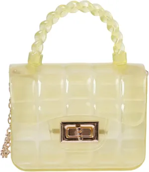 ZGMYC Mini Candy Color Jelly Crossbody Purse for Little Girls Women Transparent Cassette Handbag Shoulder Bag with Top Handle