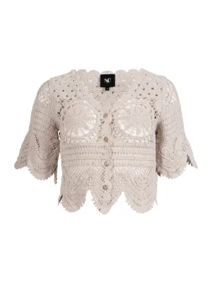 ZIONA knit cardigan - Bone
